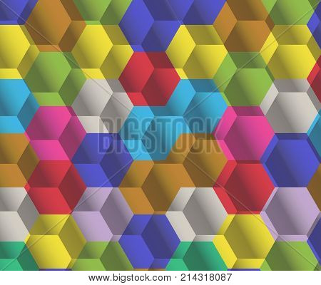 Great colorful pattern of contrast pentagon picture, background
