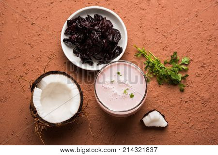 Solkadhi or sol kadhi, A famous drink from Goa or Maharashtra`s Konkan region