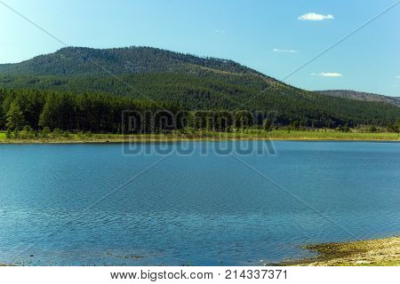 Landscape With The Ural Mountains And Lake ,bashkortostan,russia.