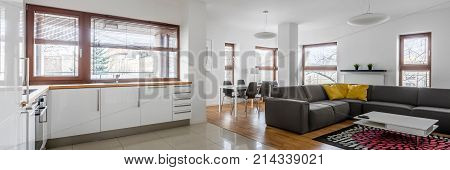 Living Room With Kitchenette