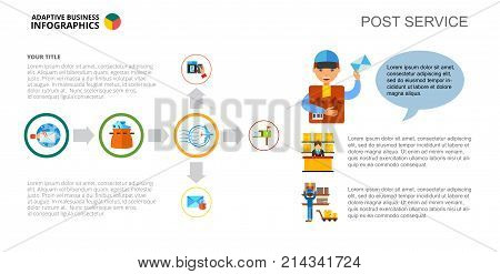Process chart. Step diagram, graph, layout. Creative concept for infographics, presentation, project, report. Can be used for topics like post, mail, logistics