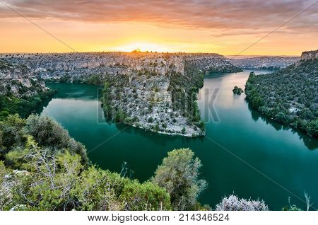Duraton Canyon In Segovia, Spain