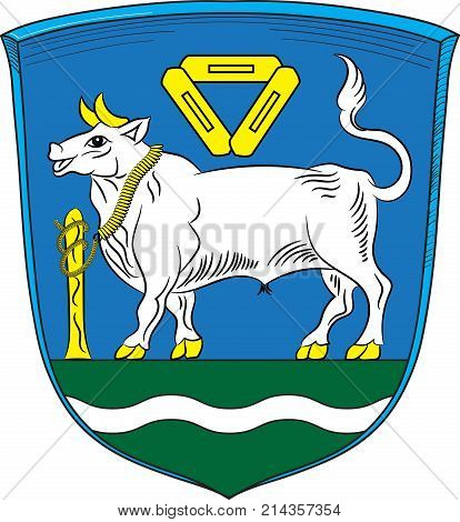 Coat of arms of Osterholz-Scharmbeck is a town and the capital of the district of Osterholz in Lower Saxony Germany. Vector illustration