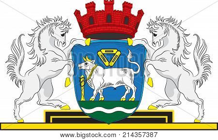 Coat of arms of Osterholz-Scharmbeck is a town and the capital of the district of Osterholz in Lower Saxony Germany. Vector illustration