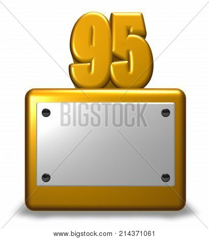 number ninety-five on socket - 3d rendering