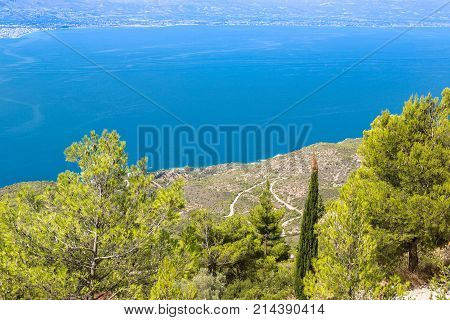 Panoramic View Of Loutraki, Greece