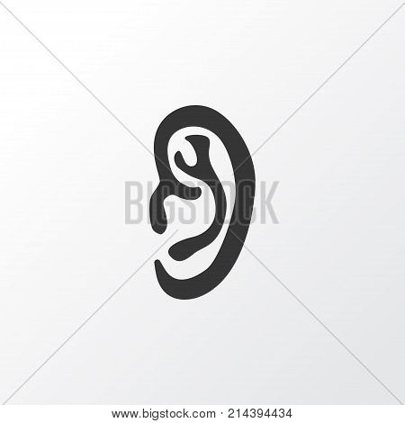 Ear Icon Symbol. Premium Quality Isolated Listen Element In Trendy Style.