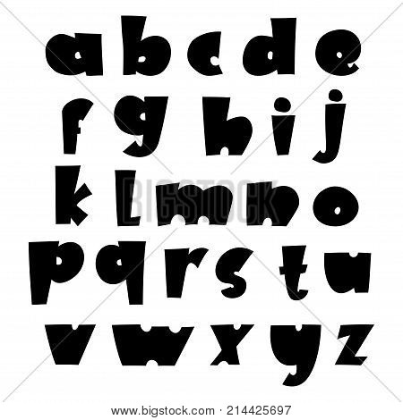 Vector comic Alphabet. Exclusive Custom Letters. Lettering and Custom Typography for Designs Logo for Poster Invitation etc. Handwritten brush style modern.