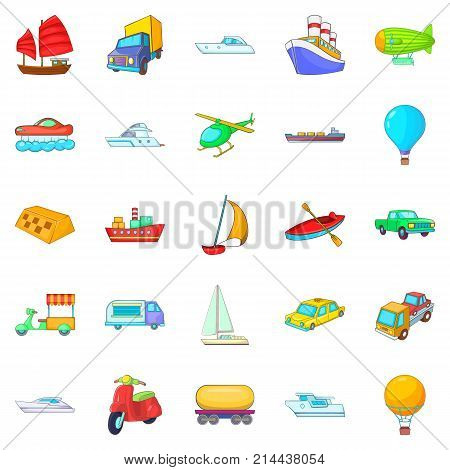 Open world icons set. Cartoon set of 25 open world vector icons for web isolated on white background