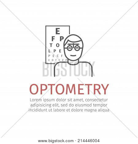 Optometry line icon Vector signs for web graphics