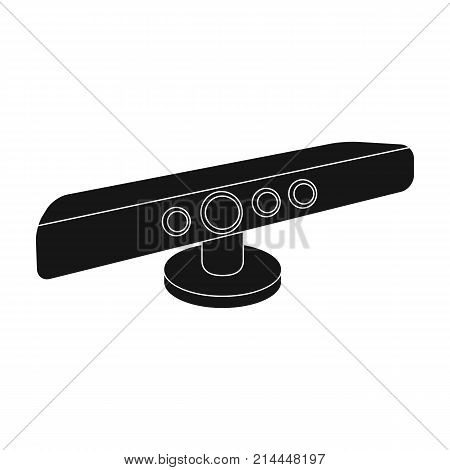 Digital TV set-top box single icon in black style for design.Car maintenance station vector symbol stock  illustration.