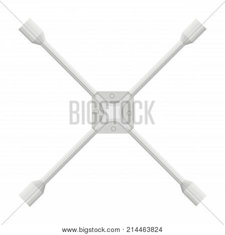 Wrench for wheel single icon in cartoon style for design.Car maintenance station vector symbol stock illustration .