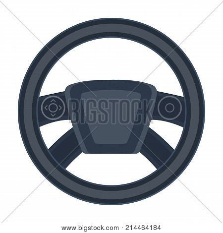 Steering wheel single icon in cartoon style for design.Car maintenance station vector symbol stock illustration .