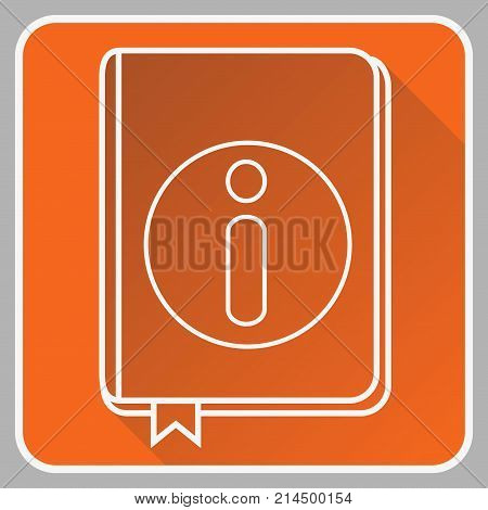 User Guide Book Thin Line Vector Icon. Flat icon isolated on the white background. Editable EPS file. Vector illustration