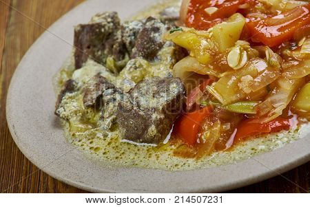 Egyptian Style Beef Liver , close up