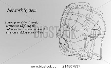 Abstract Background With Dots Array And Lines. Connection Structure. Geometric Modern Technology Con