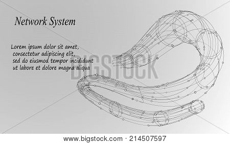 Abstract Background With Dots Array And Lines. Connection Structure. Geometric Modern Technology Con