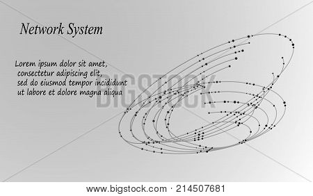 Abstract Background With Dots Array And Lines. Connection Structure. Geometric Modern Technology Con