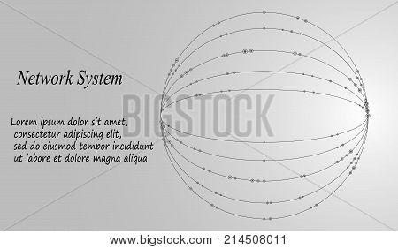 Abstract Background With Dots Array And Lines. Connection Structure. Geometric Modern Technology Con