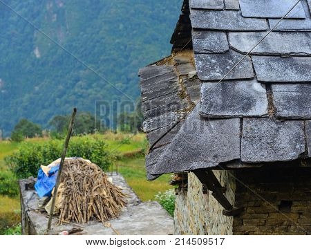 Mountain Village In Grandruk, Nepal