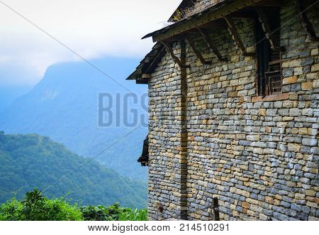 Mountain Village In Grandruk, Nepal