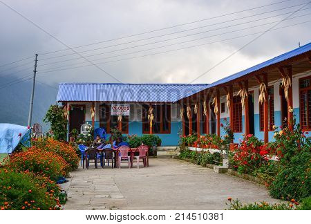 Mountain Village In Grandruk, Nepal