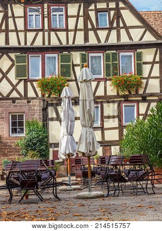 Village in front of the Monastery Maulbronn okt.19.2017