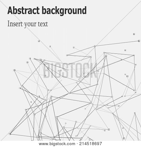 3D Geometric Vector Background For Business Or Science Presentation.