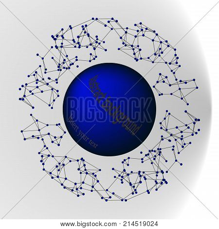 3D Geometric Vector Background For Business Or Science Presentation.