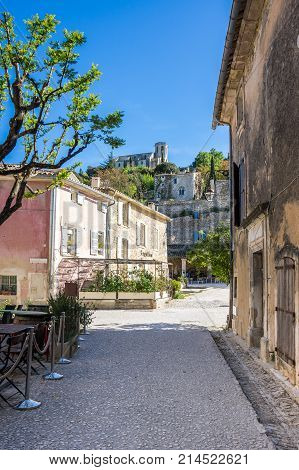 Street of town Oppede-le-Vieux in Provence France