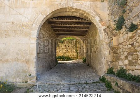Street of town Oppede-le-Vieux in Provence France