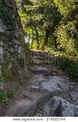 Street of town Oppede-le-Vieux in Provence France