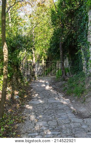Street of town Oppede-le-Vieux in Provence France