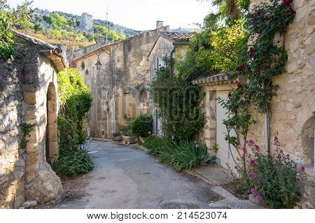 Street of town Oppede-le-Vieux in Provence France