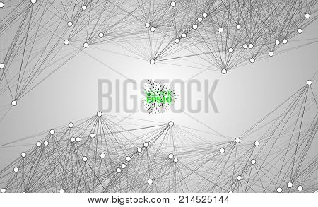 3D Geometric Vector Background For Business Or Science Presentation.