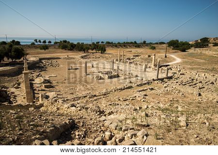 Ancient Amathus city archaeological site in Limassol Cyprus