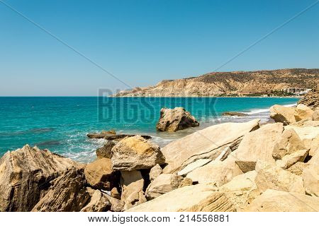 Pissouri Bay And Rocky Beach View, Limassol District, Cyprus