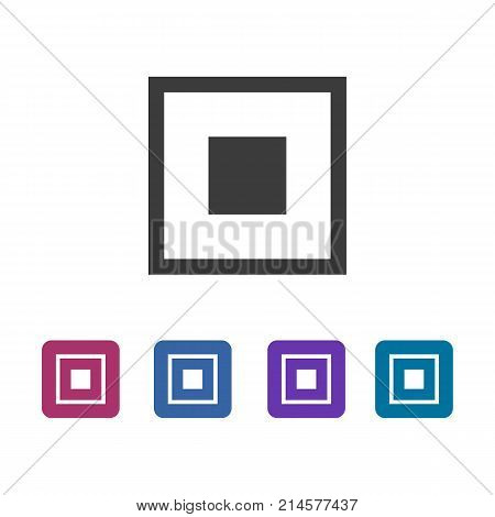 Simple Common Square Stop Button Icon