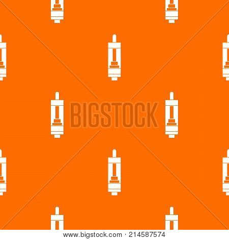 Clearomizer for cigarette pattern repeat seamless in orange color for any design. Vector geometric illustration