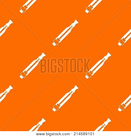 Clearomizer pattern repeat seamless in orange color for any design. Vector geometric illustration