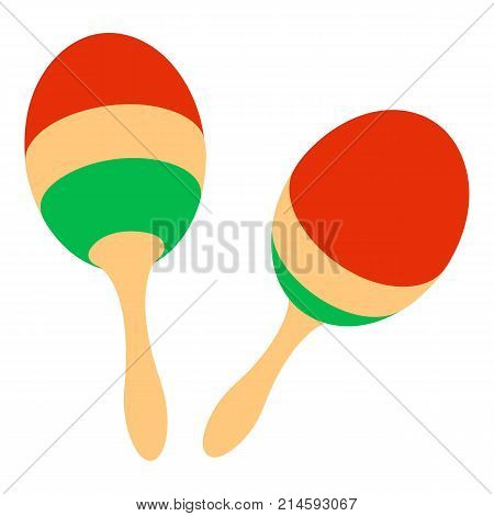 Maracas icon. Isometric illustration of maracas vector icon for web