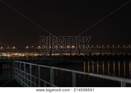 Photos of skyline in Lisbon. Photo taken at Night
