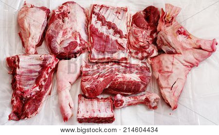 Meat pig regional food theme truncated pork