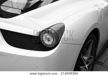 White Supercar Ferrari 458 Spider