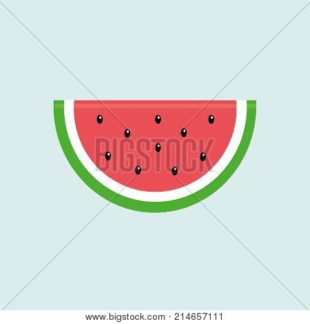 Watermelon object vector illustration symbol. Blue background.