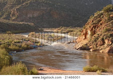 River Rafting Camp From Above