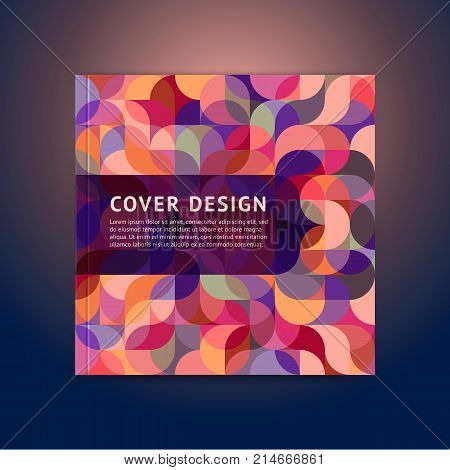Geometric Color Cover In A Modern Flat Style With Space For A Title And Logo. Vector Illustration. B