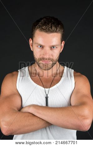 Handsome Mucho Guy In Vest.