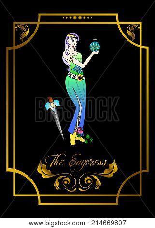 the illustration - card for tarot - the empress.