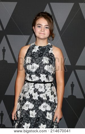 LOS ANGELES - NOV 11:  Millicent Simmonds at the AMPAS 9th Annual Governors Awards at Dolby Ballroom on November 11, 2017 in Los Angeles, CA
